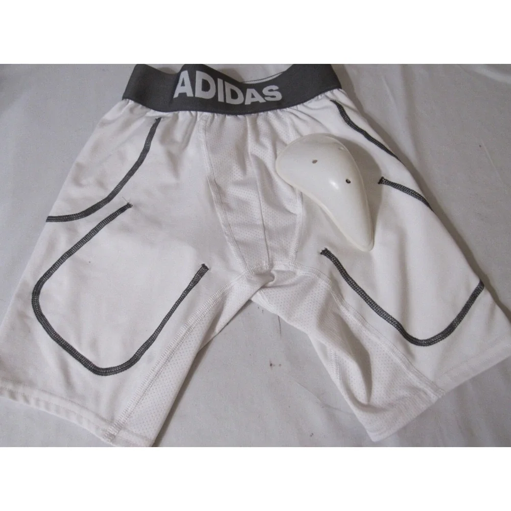 Adidas Youth Baseball‎ Sliding Shorts White/ with Cup Size Youth Small